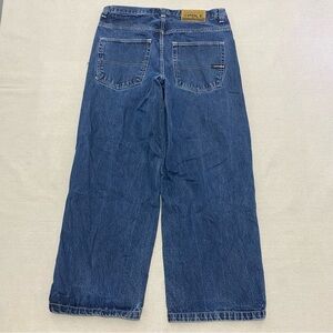 Vtg Southpole Wide Leg Baggy Jeans Men 34 Blue Dark Wash Y2K Hip Hop Grunge Goth